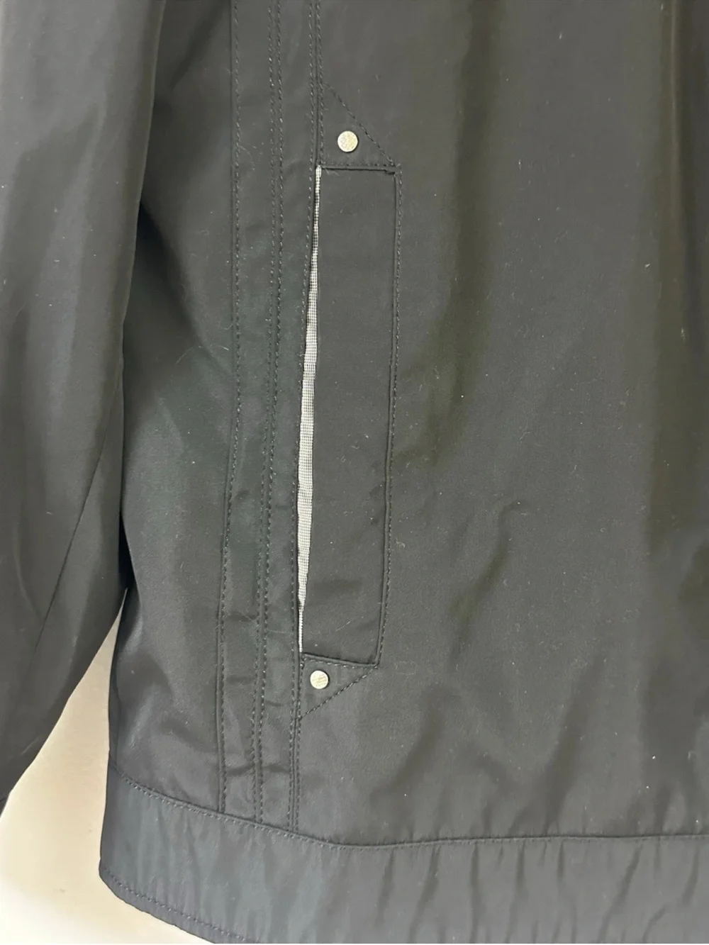 Polo Ralph Lauren Black Wool Lined Full Bomber Zip Jacket Size 48 (175/92A)